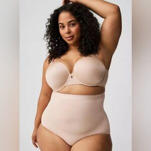 NWT TORRID Smoothing Ultra High Rise Brief Panty Nude